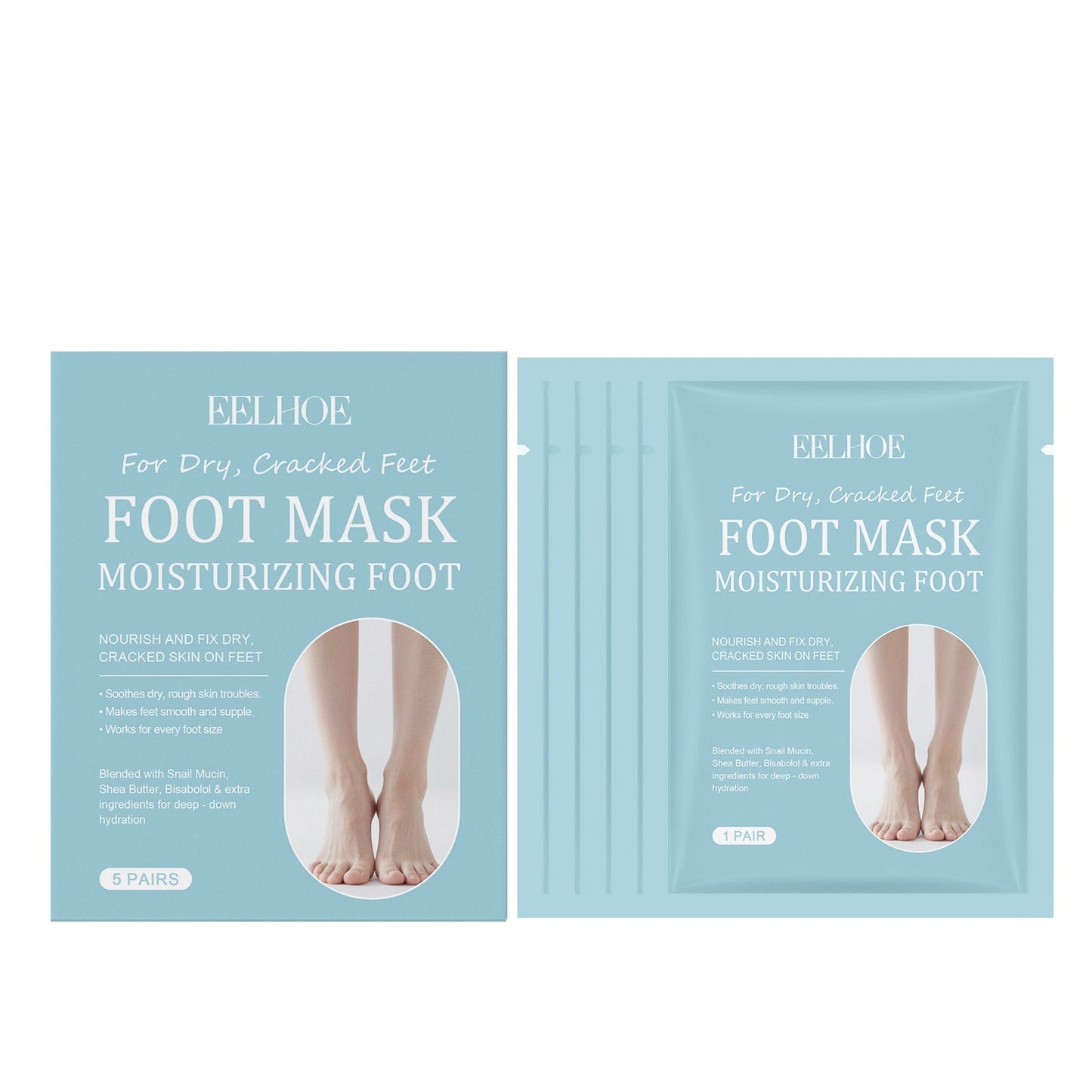 Masca de picioare cu mucina de melc si unt Shea, Eelhoe 1 pereche