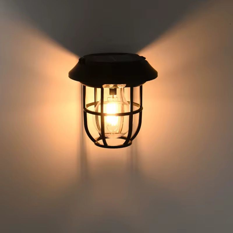 1+1 Lampă Solară 2-în-1 Stil Retro cu Țăruș pentru Grădină – Iluminare Decorativă Exterior