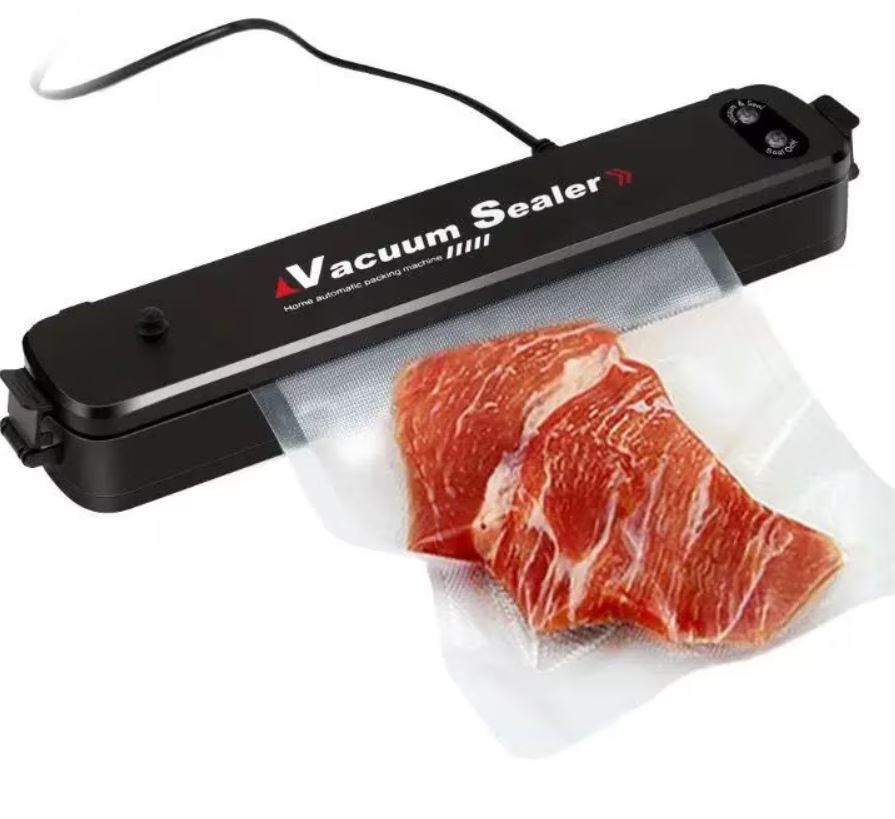 Aparat de vidat alimente 90W, sigilare automată 29.5 cm + 10 pungi incluse, compact, pentru carne, legume și congelare
