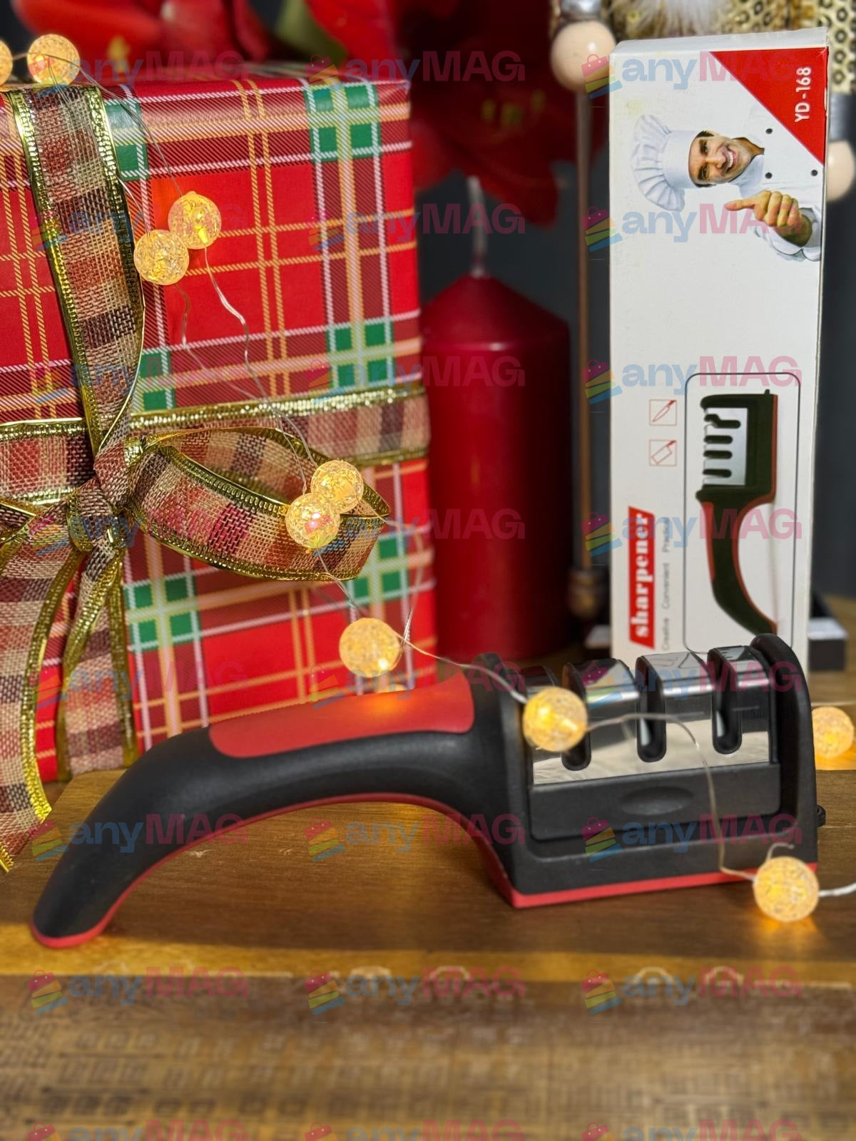 Ascuțitor Manual pentru Cuțite cu 3 Niveluri, Dimensiuni 21x5cm – Ideal pentru Uz Casnic și Profesional, Disponibil Engros