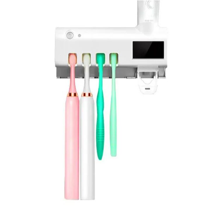 Dozator Pastă de Dinți și Suport Periuțe cu Sterilizare UV – Antibacterian