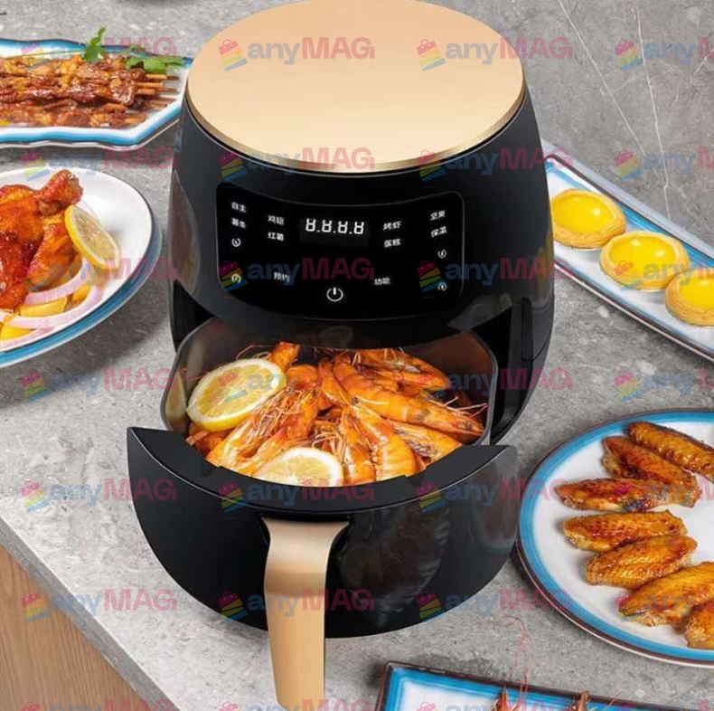 Air Fryer 6L – Friteuză cu Aer Cald + Carte de Rețete în Română | Gătit Sănătos, Rapid și Crocant