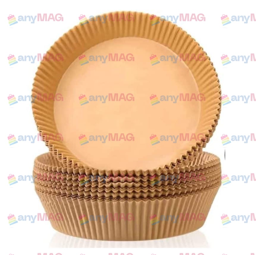 Set 100 bucăți Hârtie de Copt Rotundă 20 cm pentru Air Fryer / Friteuză cu Aer Cald