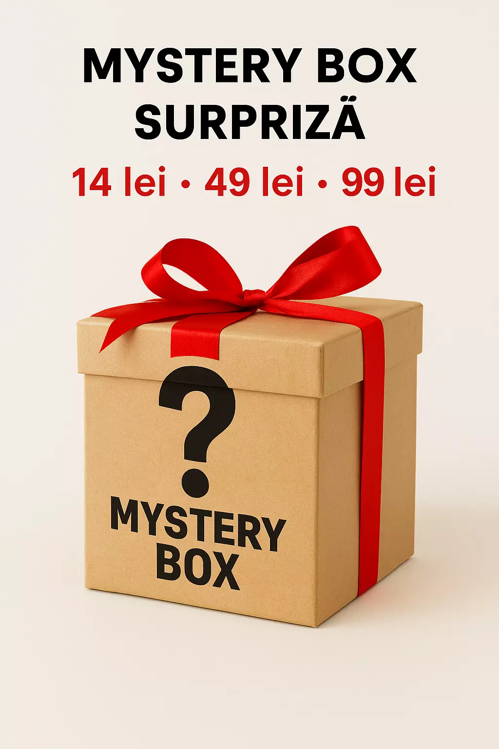 Mystery Box Surpriză 🎁 – Produse Misterioase la 14, 49 sau 99 lei – Cadou Inedit și Distractiv