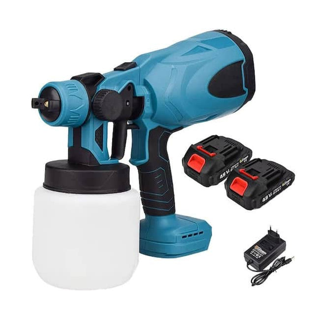 Pistol de Vopsit Fără Fir 48V cu 2 Acumulatori, 800ml, Motor Fără Perii – Putere și Precizie în Orice Proiect