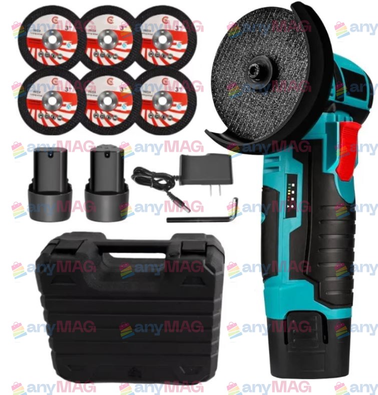 Mini Polizor Unghiular Electric 24V, 2 Baterii + 2 Panze de Rezervă – Șlefuire și Tăiere Precise