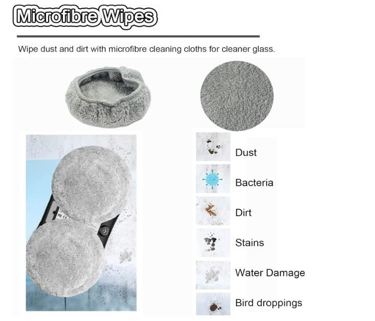 Robot de Curățare Geamuri cu Pulverizare Automată și Aspirație – Curățenie Rapidă și Fără Urme, Pentru Geamuri, Oglinzi și Suprafețe Vitrate