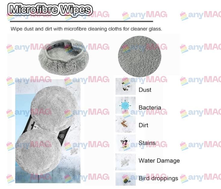 Robot de Curățare Geamuri cu Pulverizare Automată și Aspirație – Curățenie Rapidă și Fără Urme, Pentru Geamuri, Oglinzi și Suprafețe Vitrate