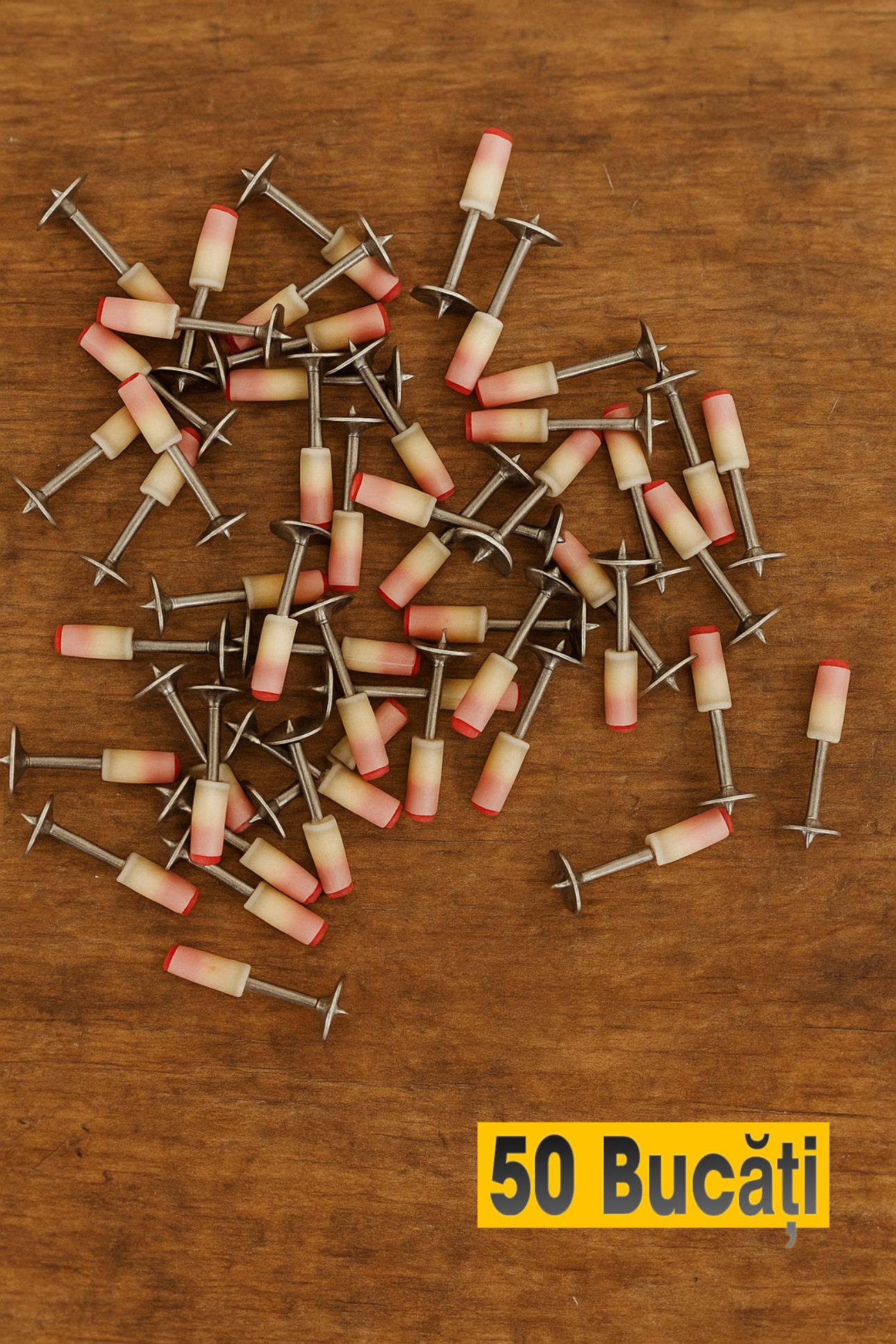 Set 50 cuie pentru pistol pneumatic, oțel galvanizat, cap „ciupercă” 7.2 mm, autopropulsare