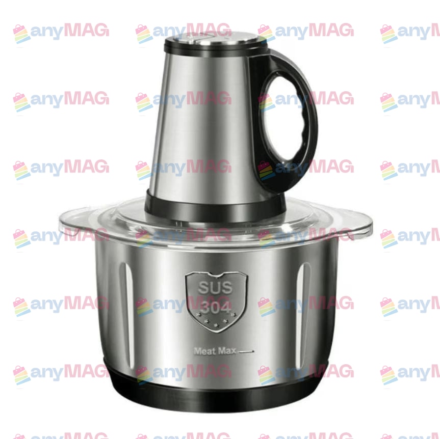 Tocător Electric Profesional 500W – Bol Inox 5L, 5 Lame Oțel, 3 Trepte Viteză – Carne & Legume