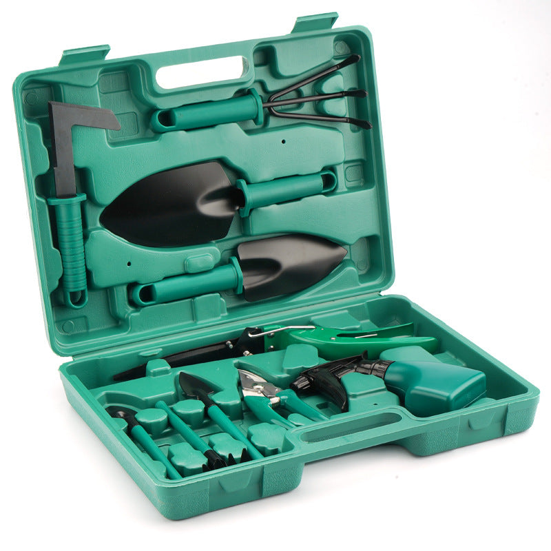 Set Unelte Grădinărit 10 Piese din Oțel Inoxidabil cu Trusă Portabilă – Kit Profesional pentru Grădină, Flori, Legume și Plante în Ghiveci