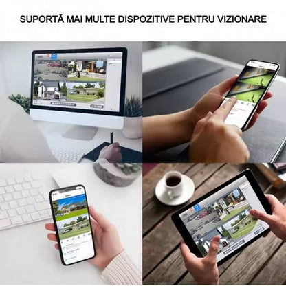 Cameră Supraveghere Wi-Fi PTZ 15MP, 3 Lentile, AI Detection, Night Vision, IP66 – Control Direct din Telefon