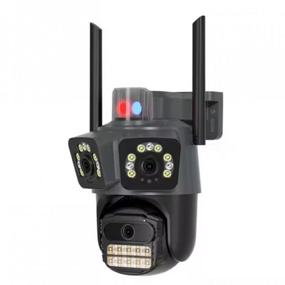 Cameră Supraveghere Wi-Fi PTZ 15MP, 3 Lentile, AI Detection, Night Vision, IP66 – Control Direct din Telefon