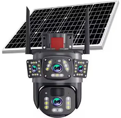 Camera de Supraveghere Tripla WiFi Full Hd, Alarma, Senzor de Miscare, Detectie Persoane, Mesaje Push, Microfon