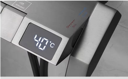 Set de Duș Multifuncțional Tip Ploaie cu Termostat și Afișaj Digital – Design Premium pentru Baie Modernă