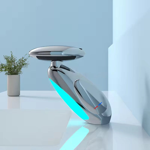 Baterie Premium pentru Lavoar cu Cap Extractibil 360°, LED Ambiental, 4 Tipuri de Jet, Control Inteligent Apă Caldă/Rece, Cartuș Ceramic
