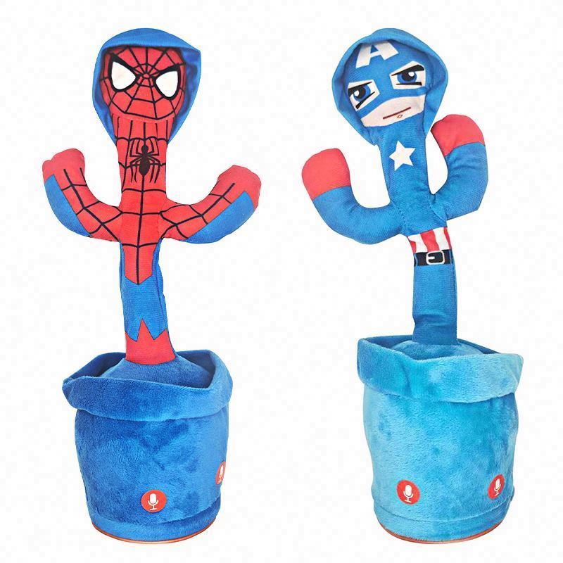 Cactus Dansator Interactiv Marvel – Jucăria de Plus Care Cântă, Dansează și Repetă Tot Ce Spui