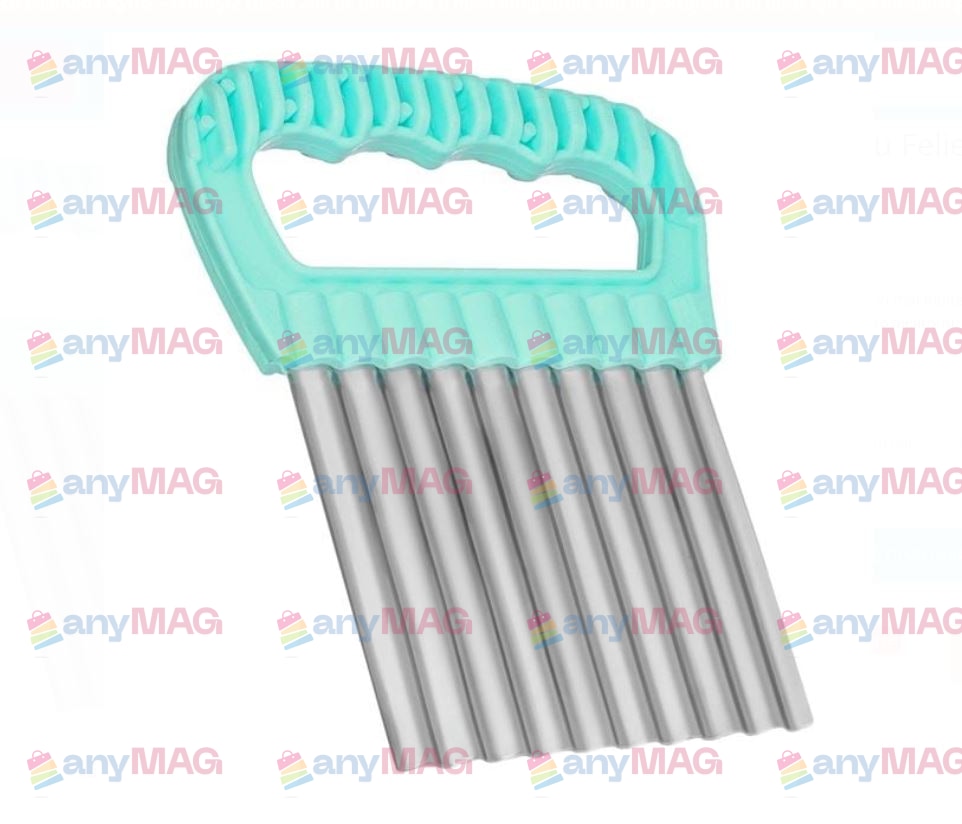 Cutit ondulat pentru feliat legume - Otel Inoxidabil 13.5x11 cm