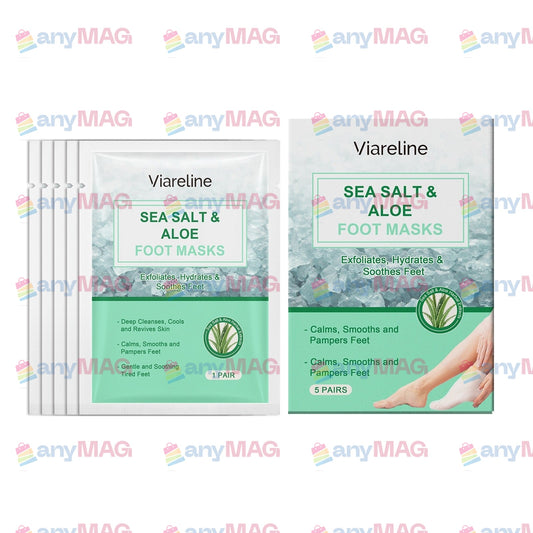 Mască pentru picioare cu sare de mare și aloe – 1 pereche soseste exfoliante