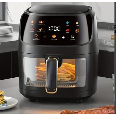 Friteuză fără Ulei Air Fryer Tip Cuptor Electric, Display Digital, Funcție de Coacere, 8L