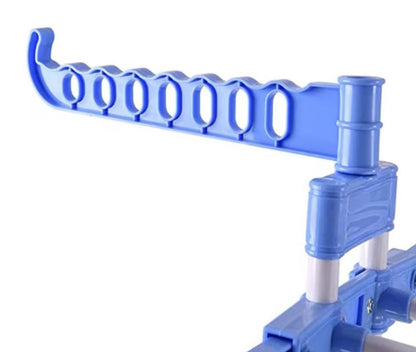 Uscător de rufe vertical pliabil cu 3 nivele, 170 cm, cu roți și suport umerașe – compact, mobil și rezistent