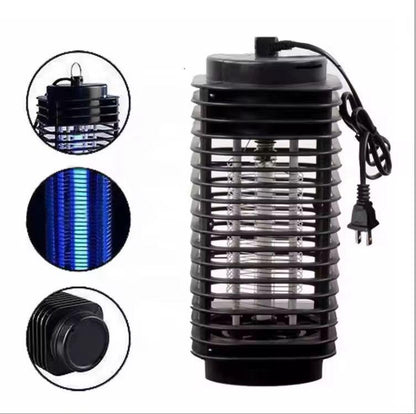 Lampă Anti-Insecte 1+1 cu Lumină UV 27 cm – Capcană Electrică pentru Țânțari și Insecte Zburătoare, Negru