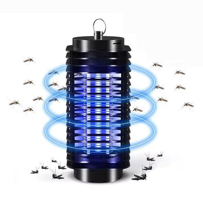 Lampă Anti-Insecte 1+1 cu Lumină UV 27 cm – Capcană Electrică pentru Țânțari și Insecte Zburătoare, Negru