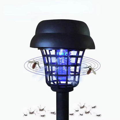 Lampă Solară Anti-Țânțari 1+1 – LED UV, 2 Moduri, Iluminare Automată