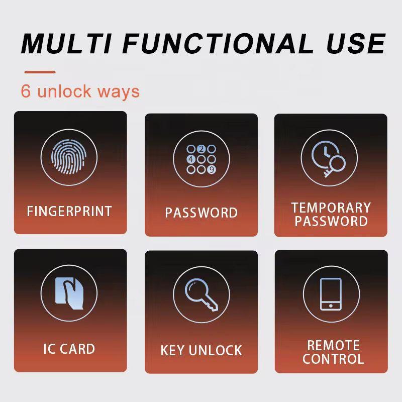 Încuietoare Inteligentă pentru Ușă cu Combinație Digitală Biometrică și Amprentă Digitală, Cerradura Security Intelligent, cu Parolă Uși din Lemn WiFi