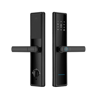 Încuietoare Inteligentă pentru Ușă cu Combinație Digitală Biometrică și Amprentă Digitală, Cerradura Security Intelligent, cu Parolă Uși din Lemn WiFi