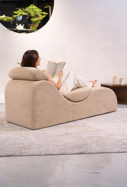 Fotoliu Ergonomic Relaxare S-Curve cu Perne de Suport, Design Modern, 153 x 46 x 82 cm