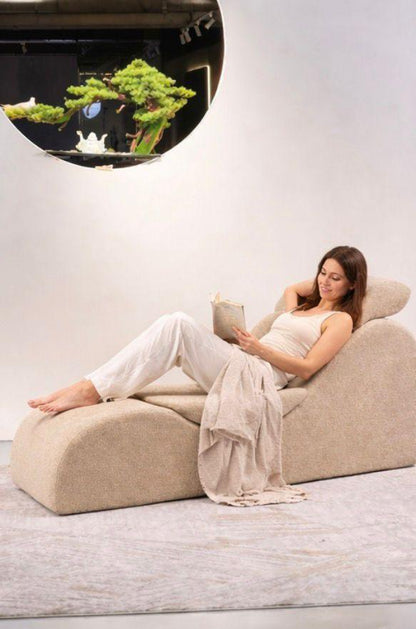 Fotoliu Ergonomic Relaxare S-Curve cu Perne de Suport, Design Modern, 153 x 46 x 82 cm