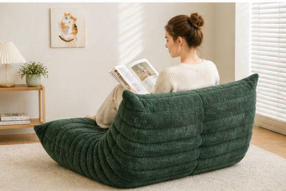 Canapea Lounge din Memory Foam HD Premium, 130 x 100 x 70 cm, Galben / Verde