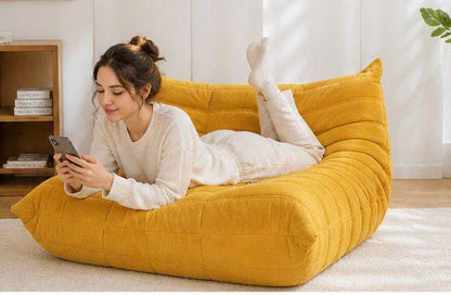 Canapea Lounge din Memory Foam HD Premium, 130 x 100 x 70 cm, Galben / Verde