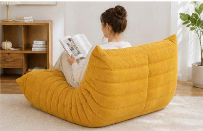 Canapea Lounge din Memory Foam HD Premium, 130 x 100 x 70 cm, Galben / Verde