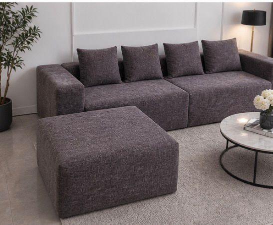 Canapea Colțar Premium Memory Foam C, 240 x 150 x 60 cm, Gri