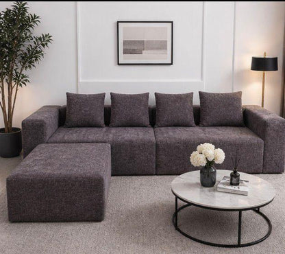 Canapea Colțar Premium Memory Foam C, 240 x 150 x 60 cm, Gri