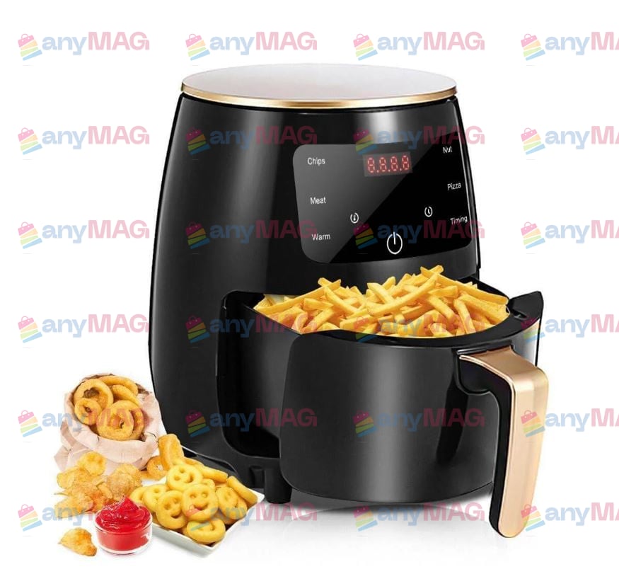 Air Fryer 6L – Friteuză cu Aer Cald + Carte de Rețete în Română | Gătit Sănătos, Rapid și Crocant