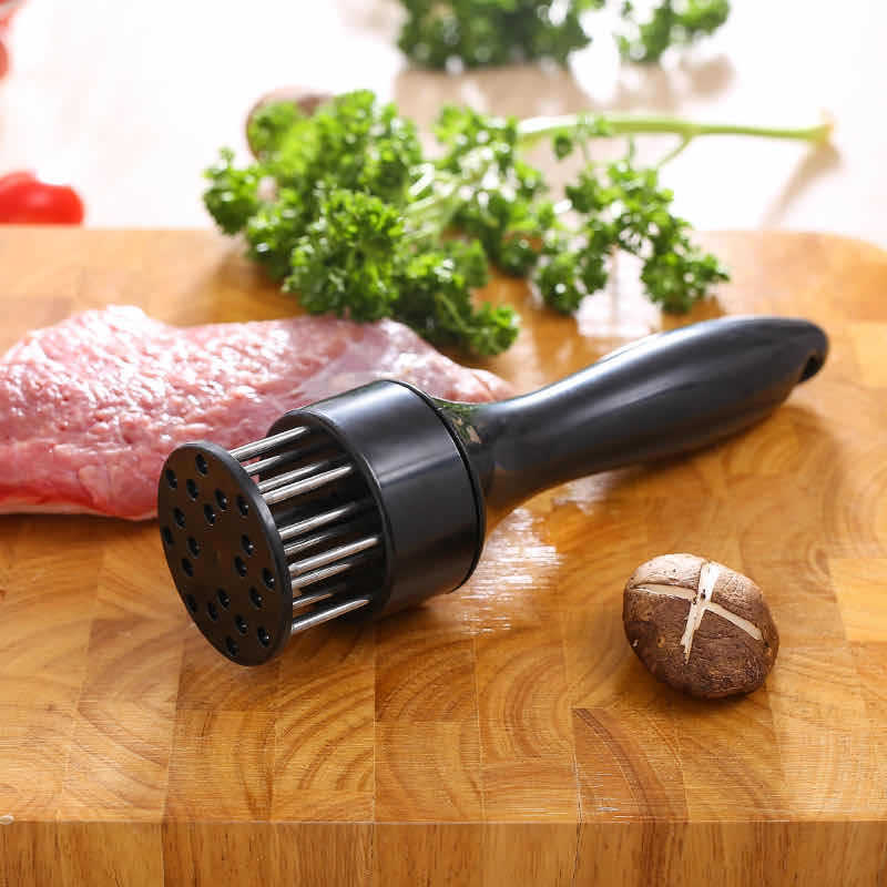 Aparat pentru fragezire carne din inox, tenderizer manual cu lame