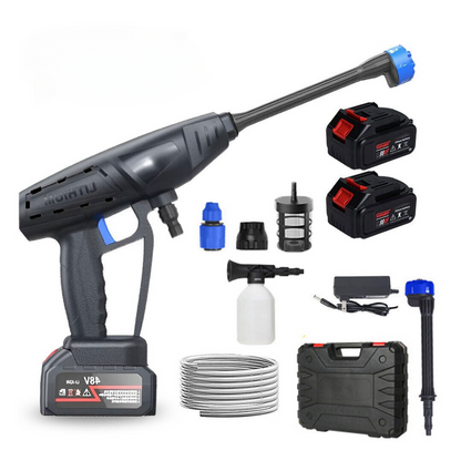 Mașină de spălat cu presiune portabilă fără fir 6 în 1, baterie Li-Ion 48V, kit complet curățare auto, casă și grădină, pistol apă presiune înaltă