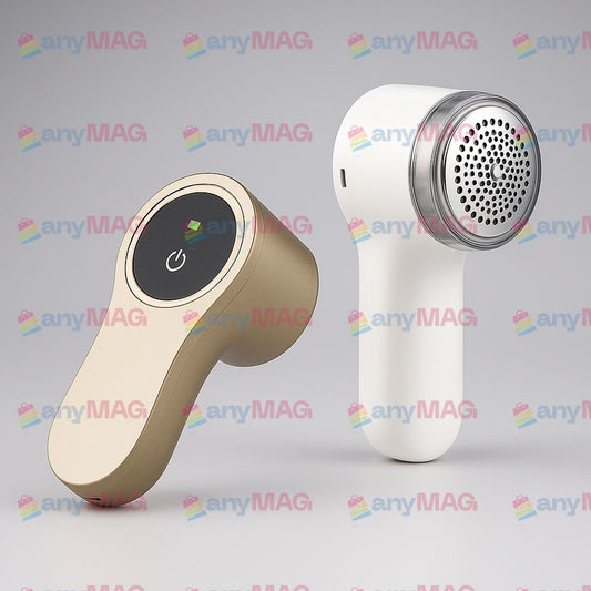 Aparat Electric pentru Îndepărtat Scamele cu Display, 6 Lame UltraSharp, Reîncărcabil – Alb & Bej + Cablu de Încărcare Inclus