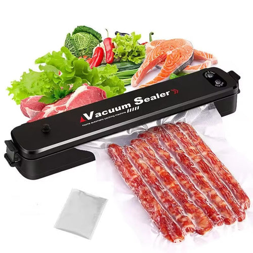 Aparat de vidat alimente 90W, sigilare automată 29.5 cm + 10 pungi incluse, compact, pentru carne, legume și congelare