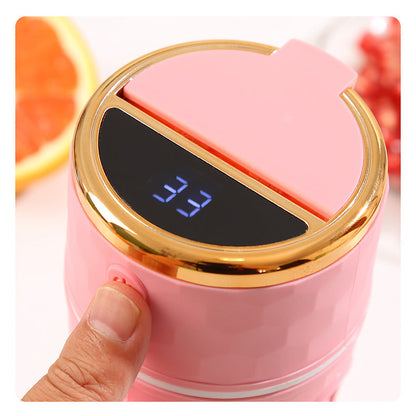 Blender Portabil Smoothie cu Display Digital, 500ml, USB Reincarcabil, Lame Inox, Mini Mixer pentru Sucuri Naturale si Shake-uri On-the-Go