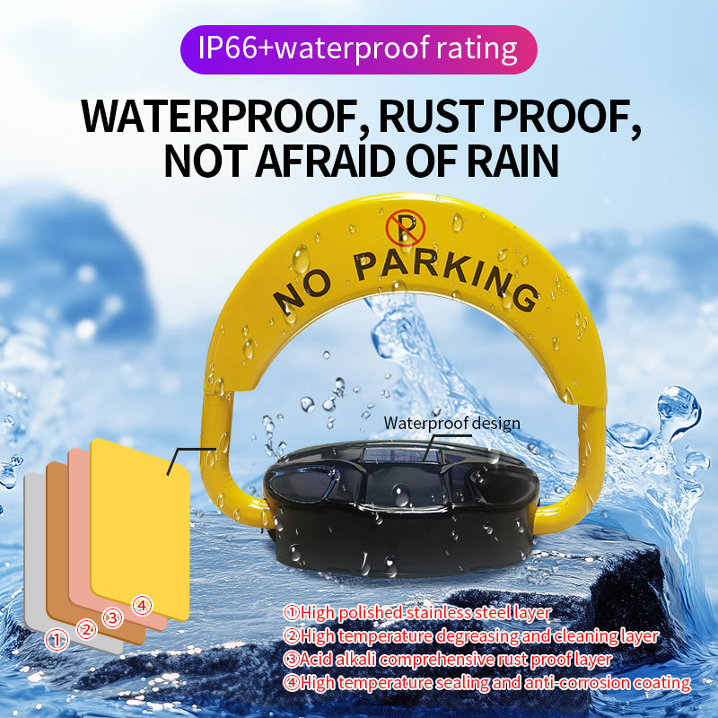 Barieră Parcare Automată cu Panou Solar, Sistem Anti-Furt cu Alarmă, Telecomandă Inclusă, Blocator Rabatabil Rezistent 5T pentru Loc de Parcare