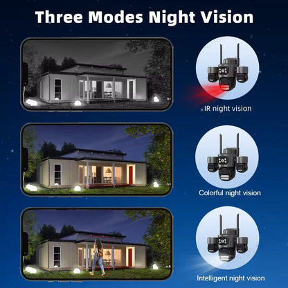 Cameră de securitate AI exterior 3MP 4K – Dome cu vedere nocturnă color și urmărire
