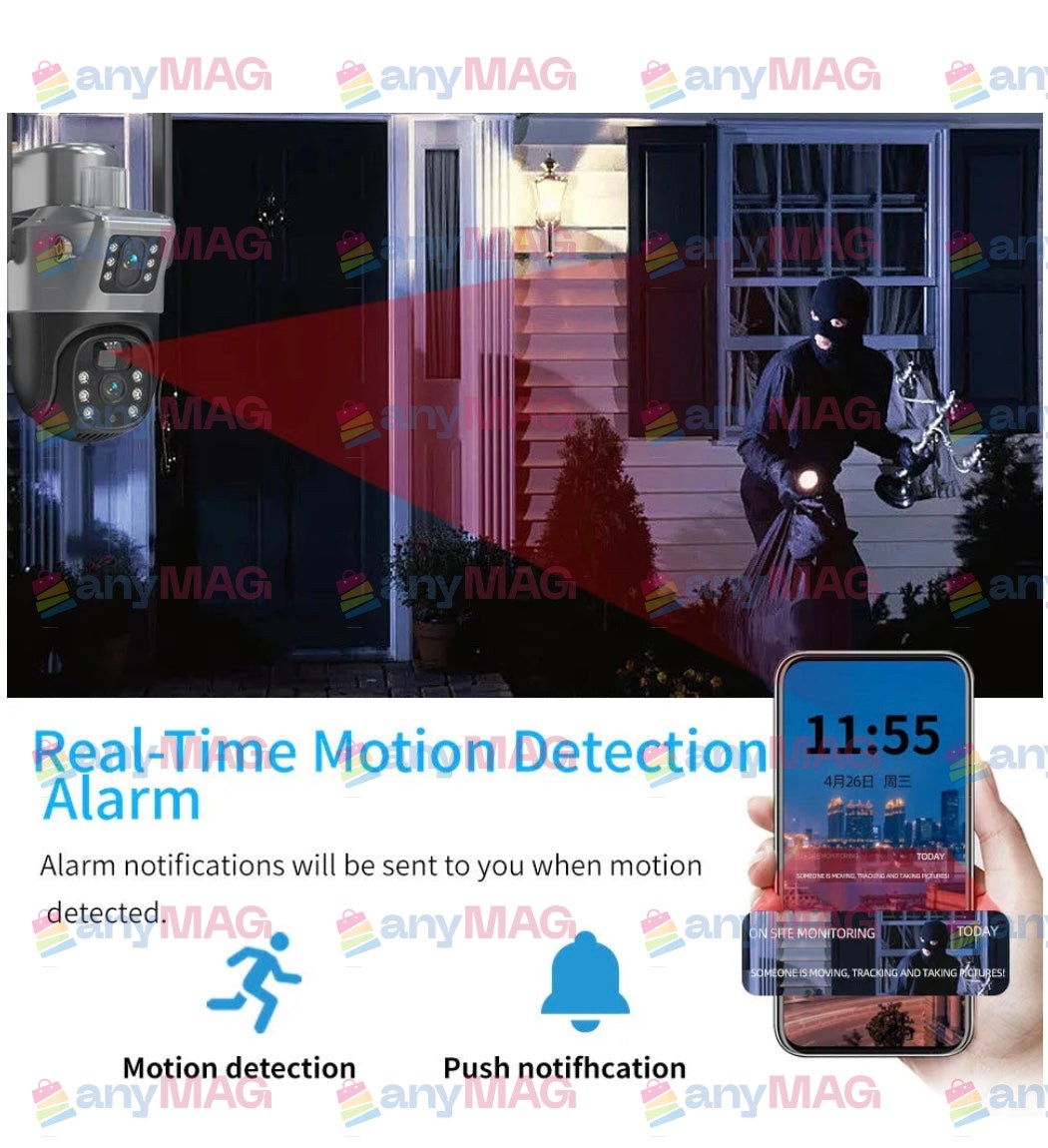 Cameră Supraveghere 4K 4G cu Panou Solar – Dubla Lentilă, 360°, Zoom 10X + Card 64GB CADOU!