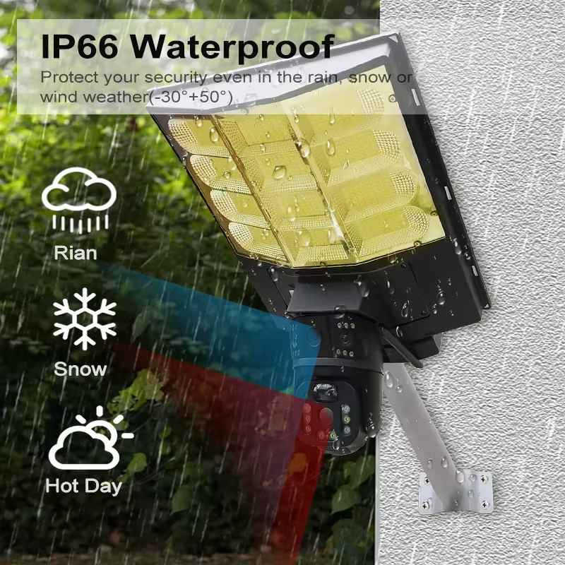 Cameră de Supraveghere Solară 4MP PTZ cu SIM 4G, Detectare PIR, Viziune Nocturnă Color și Audio Bidirecțional – IP66 Exterior, Autonomie Mare + Card 64GB Cadou