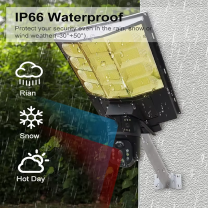Cameră Supraveghere Solară 4MP PTZ 4G cu SIM, PIR + Auto Tracking, Viziune Nocturnă Color, Audio Bidirecțional, IP66 Exterior, Baterie 18000mAh +