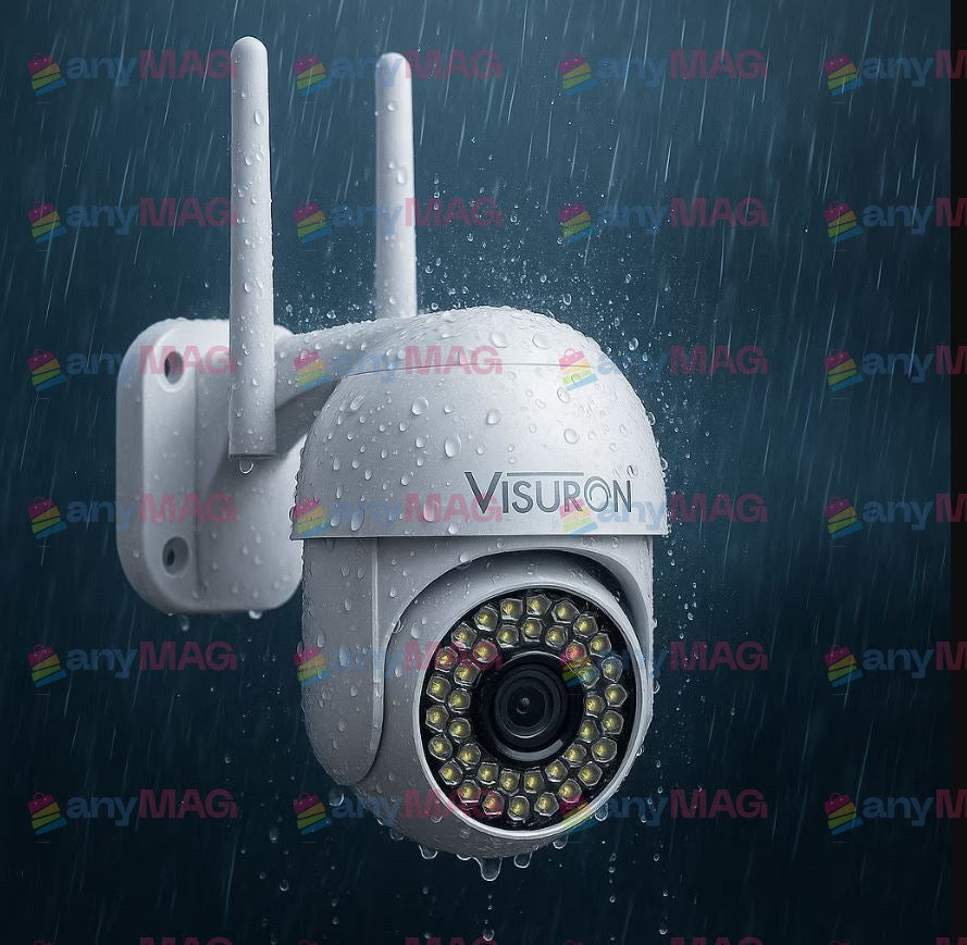 Set 5 Camere Supraveghere WiFi 3MP, IP66, PTZ 360°, Night Vision Full Color – Exterior/Interior + 5 Carduri 64GB CADOU | VISURON