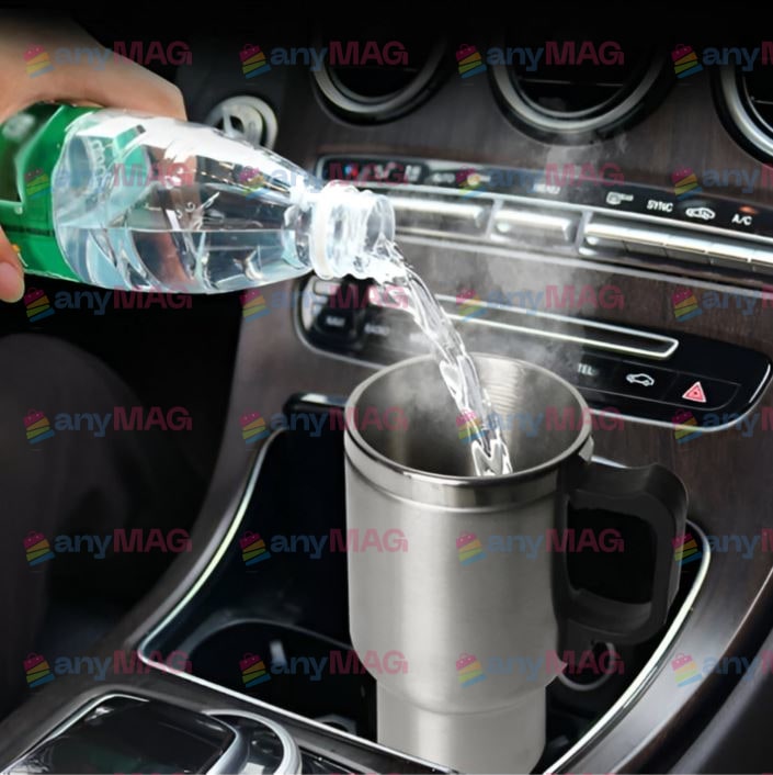 Cana Termos Electrică Auto 400 ml – Cafea și Ceai Cald Direct în Mașină, 12V